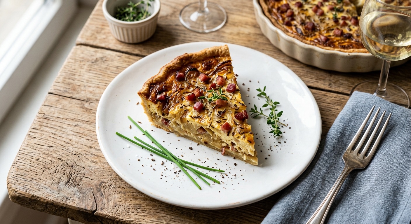 Thermifizierter Zwiebelkuchen — auto-generierte Rezeptfoto