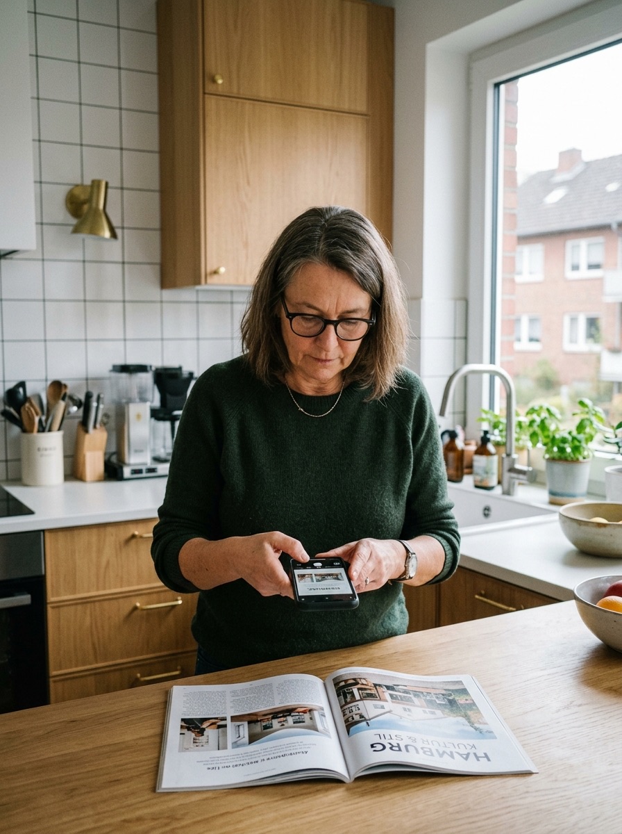 Symbolbild: Person in der Küche mit smarter Küchenmaschine